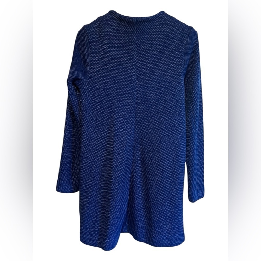 Elle Royal Blue Bow Collar Textured Coat Size Small - Picture 3 of 13